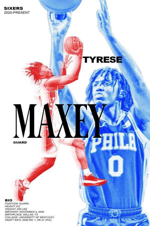 Sports graphic of Tyrese Maxey